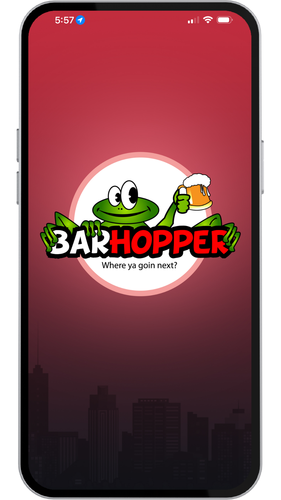 BarHopper app screen